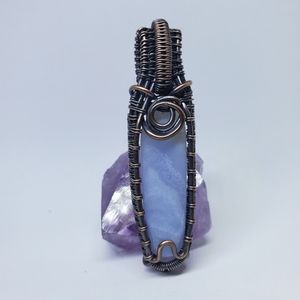 Handmade Wire Wrapped Lace Agate Crystal